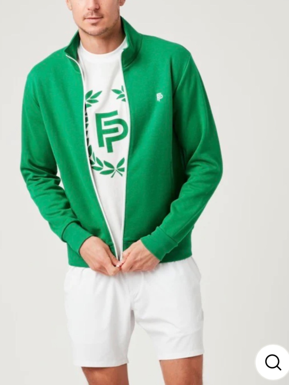 Flint Park Men's Court Jacket in Kelly Green